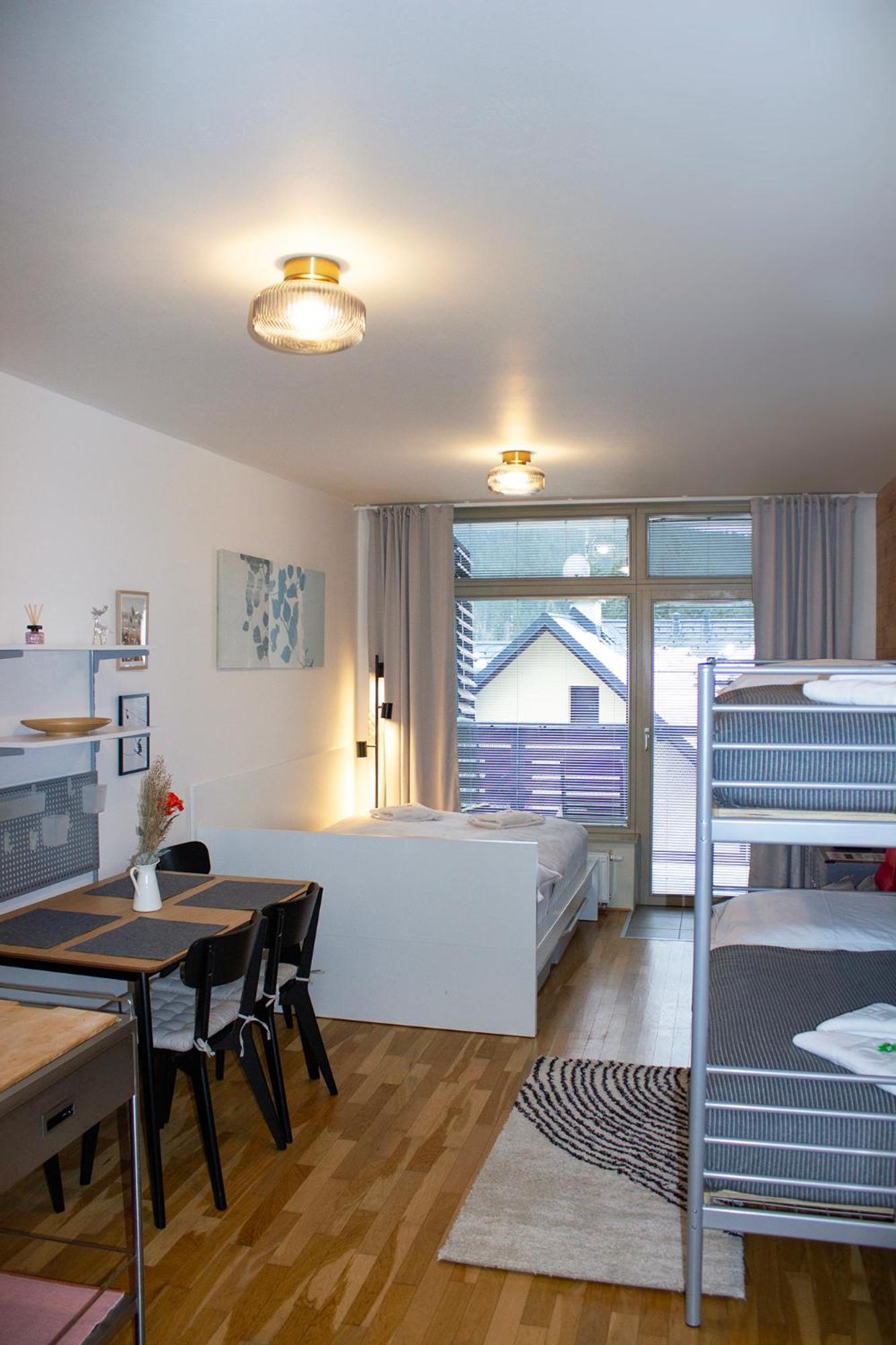 Enjoyharrachov - Atraktivni Slunne Studio Certovka V Centru Harrachova S Garazovym Parkovanim, Wifi-Wlan, Sat, Herni Konzoli, Netflix Zdarma A Nejkrasnejsim Vyhledem Na Certovu Horu S Arealem Skokanskych Mustku A Sjezdovku Eksteriør bilde